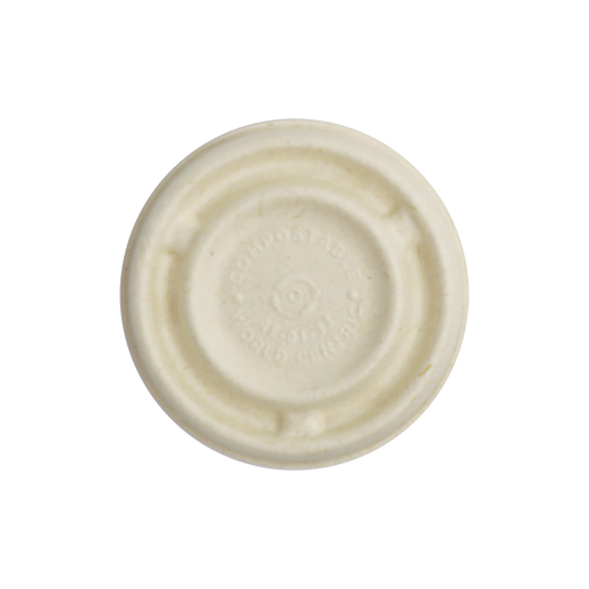 World Centric 26-Series Lid - Fiber - 2 oz Fiber Soufflé Cup, Leaf | 2000/cs