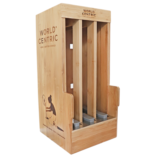 World Centric Bamboo Cutlery Dispenser Cabinet, without towers | 1/cs