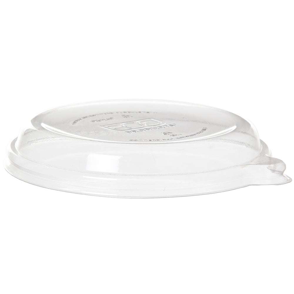 EcoProducts WorldView™ Compostable Flat Lid (Fit 12-16oz Molded Fiber Coupe Bowls) | 491-Series | 400/cs