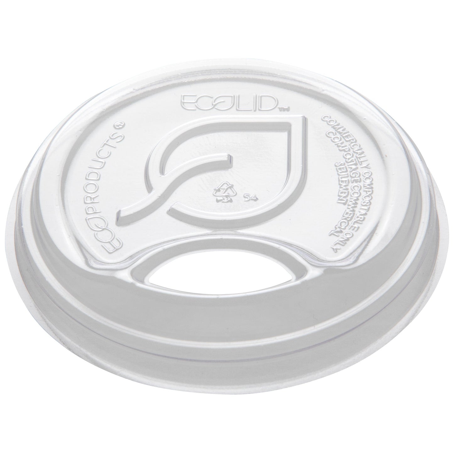 EcoProducts Compostable Flat PLA Sip Lid (Fits 12-22oz Paper Cold Cups) | 99-Series | 1000/cs
