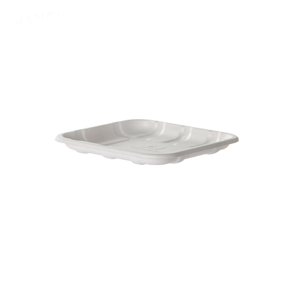 EcoProducts Vanguard™ Compostable Molded Fiber Meat & Produce Trays (1S | 5.52 x 5.52 x 0.56in) | 600/cs