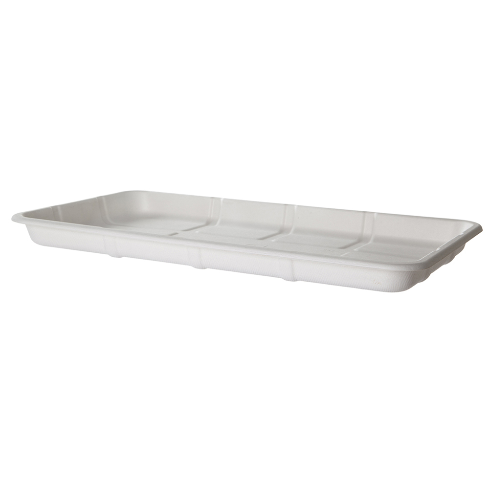 EcoProducts Vanguard™ Compostable Molded Fiber Meat & Produce Trays (25S | 14.75 x 8.25 x 1.06in) | 200/cs