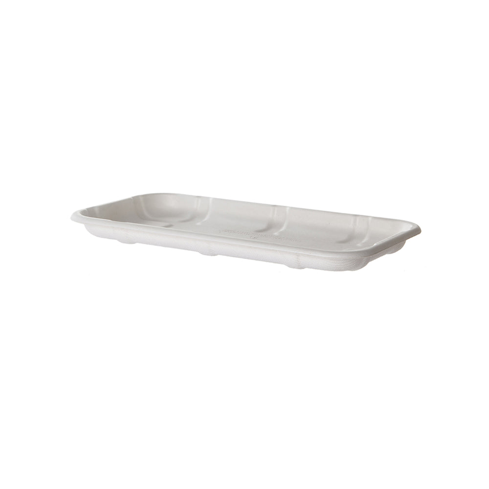 EcoProducts Vanguard™ Compostable Lined Molded Fiber Meat & Produce Trays (17S | 8.57 x 4.77 x 0.66in) | 600/cs