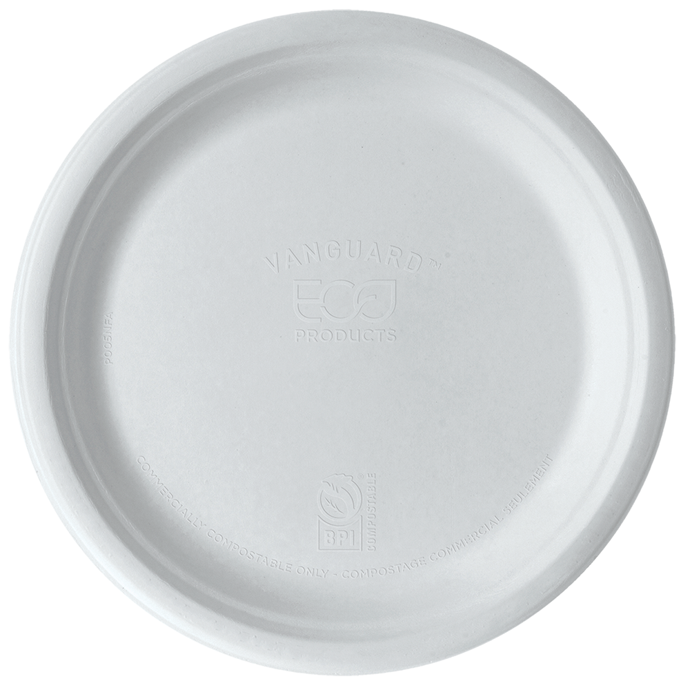 EcoProducts Vanguard™ Compostable Molded Fiber Plates (10in) | 500/cs
