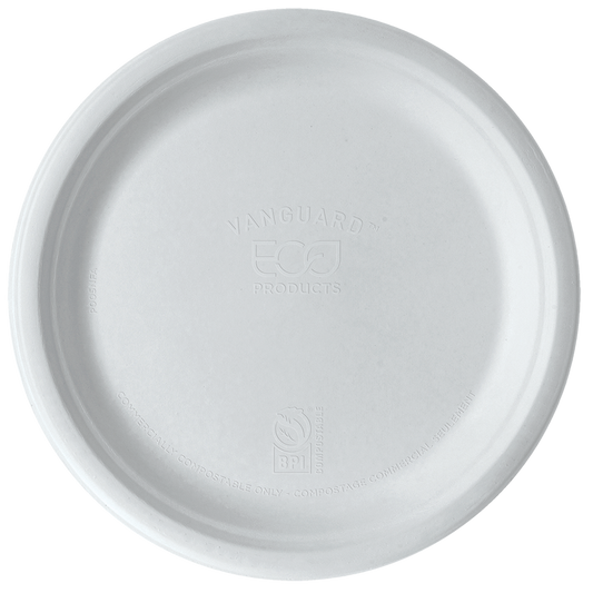 EcoProducts Vanguard™ Compostable Molded Fiber Plates (10in) | 500/cs