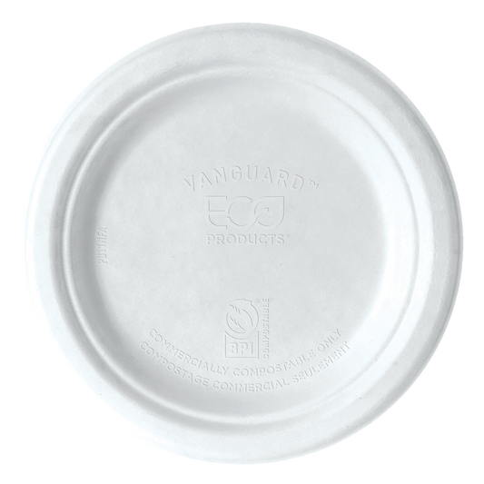 EcoProducts Vanguard™ Compostable Molded Fiber Plates (7in) | 1000/cs