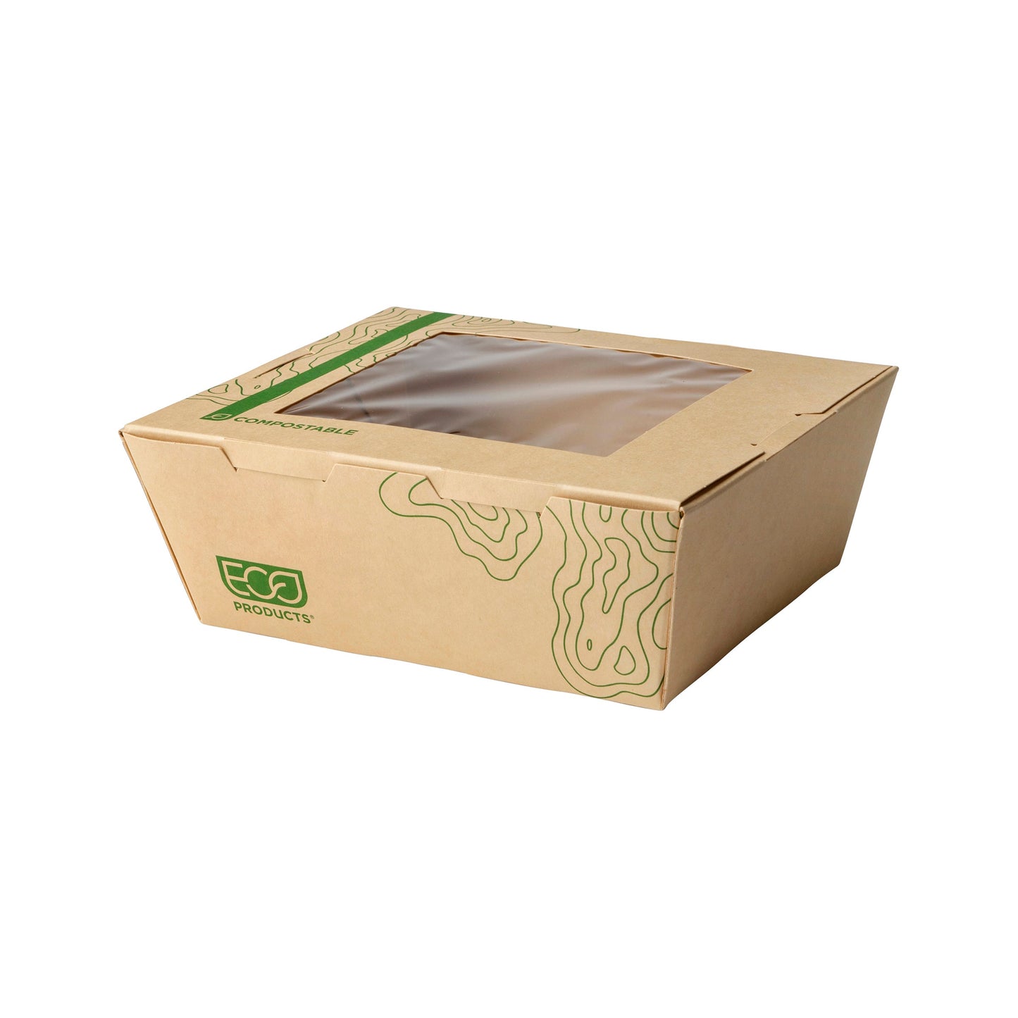 EcoProducts Compostable Windowed Food Box (#8 | 45oz) | 200/cs