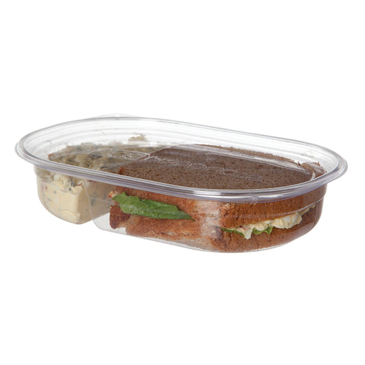 EcoProducts Compostable Deli & Snack Containers (32oz | 2-Compartment | Roval) | 615-Series | 400/cs