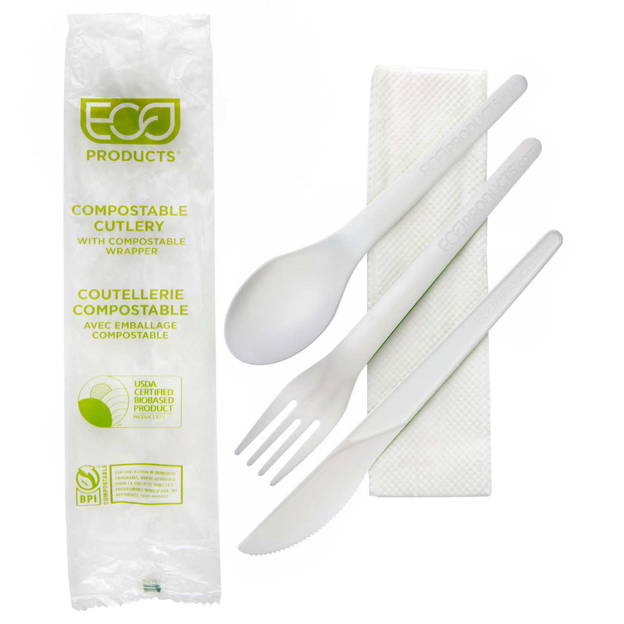 EcoProducts Plantware® Compostable Cutlery Kit (6in) | 250/cs