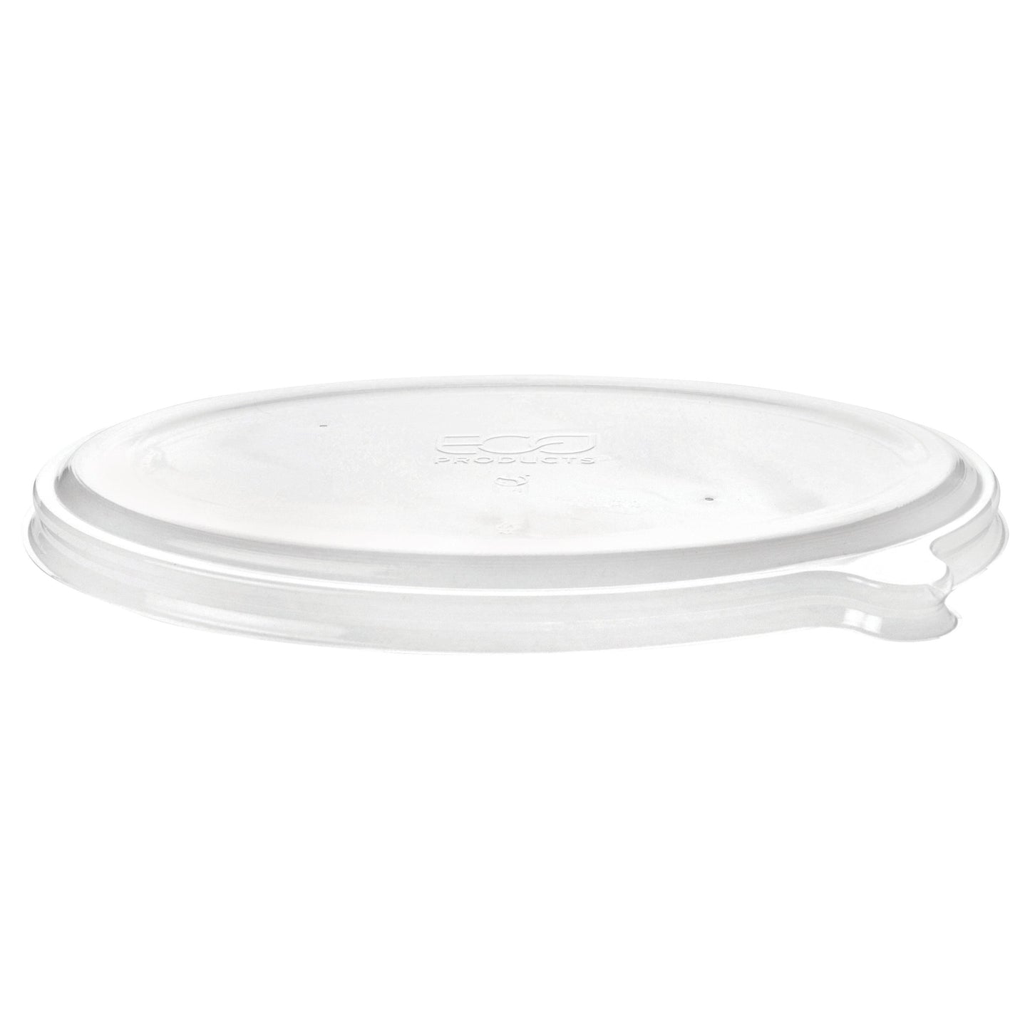 EcoProducts WorldView™ Compostable Lid (Low Profile Vented | Fits 24, 32oz and 48oz Oval Molded Fiber Take-Out Containers) | 715-Series | 300/cs