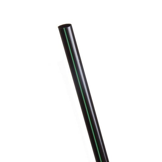 EcoProducts GreenStripe® Straws (7.75in/8mm diameter | Black | Unwrapped) | 7200/cs