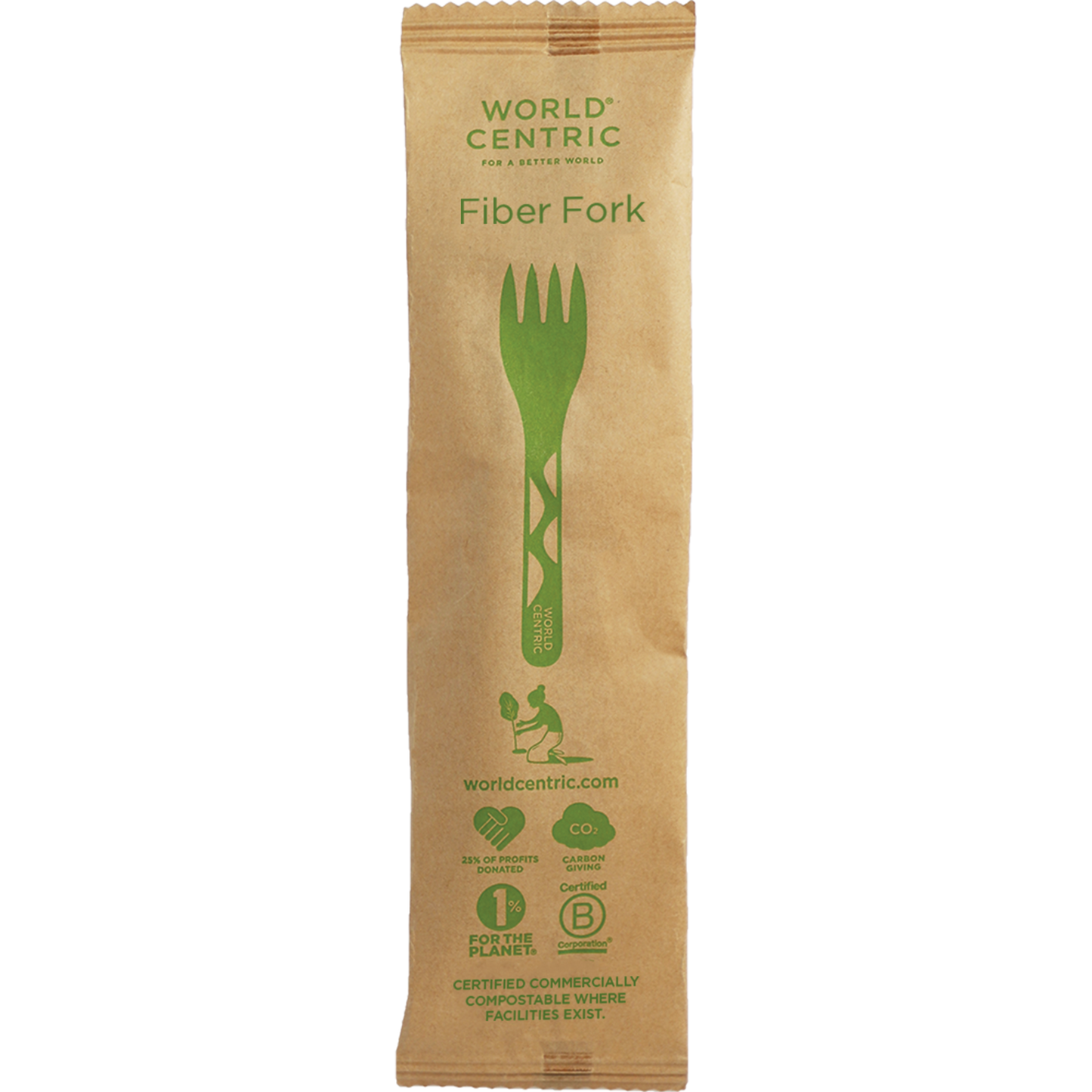 World Centric 6” Fiber Fork, Wrapped | 750/cs