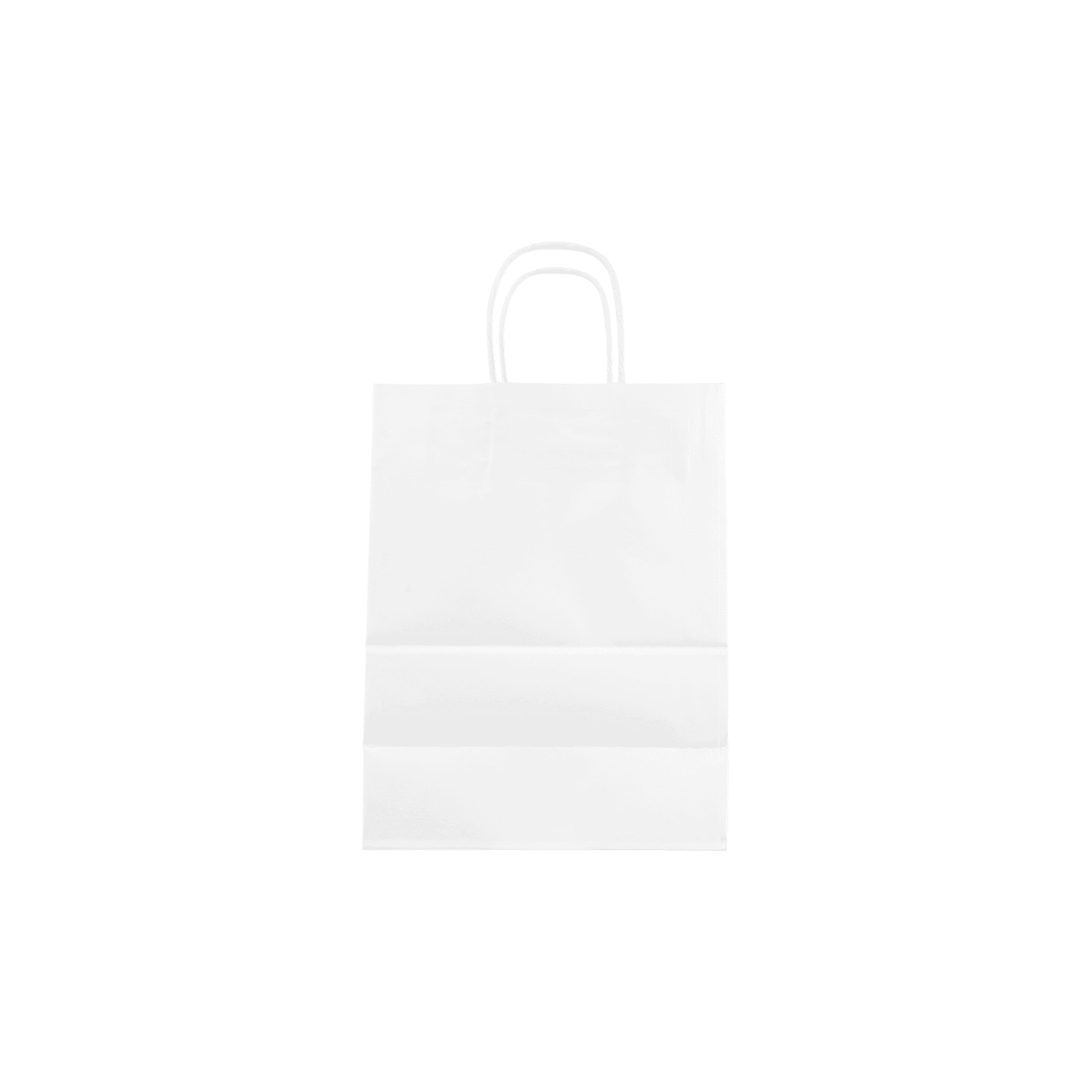 Karat Earth Paper Shopping Bag w/ Handles -  Small | 8.1W x 10.6H x 4.5G | White