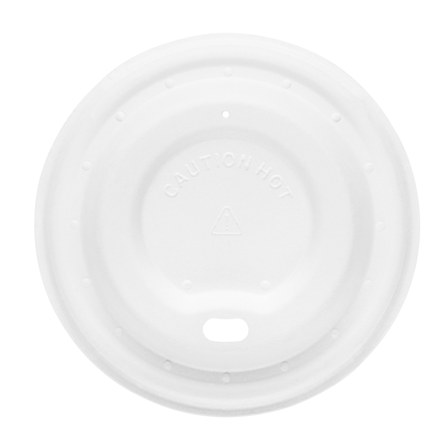 81-Series Lid | Karat Earth Fiber Sipper Dome Lid for 8oz Hot cup  | White