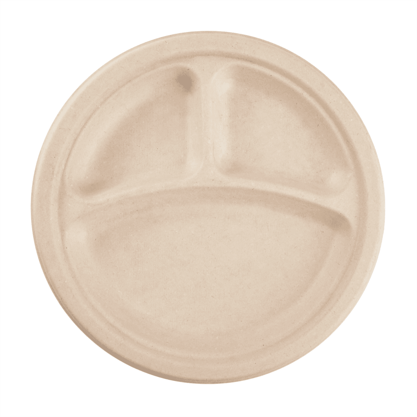 Karat Earth 9 Fiber Plate | Round | 3-compartment | White | PFAS-Free