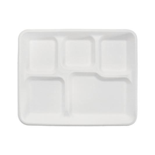 Karat Earth 10 x 14 Fiber Serving Tray | Rectangular | Natural