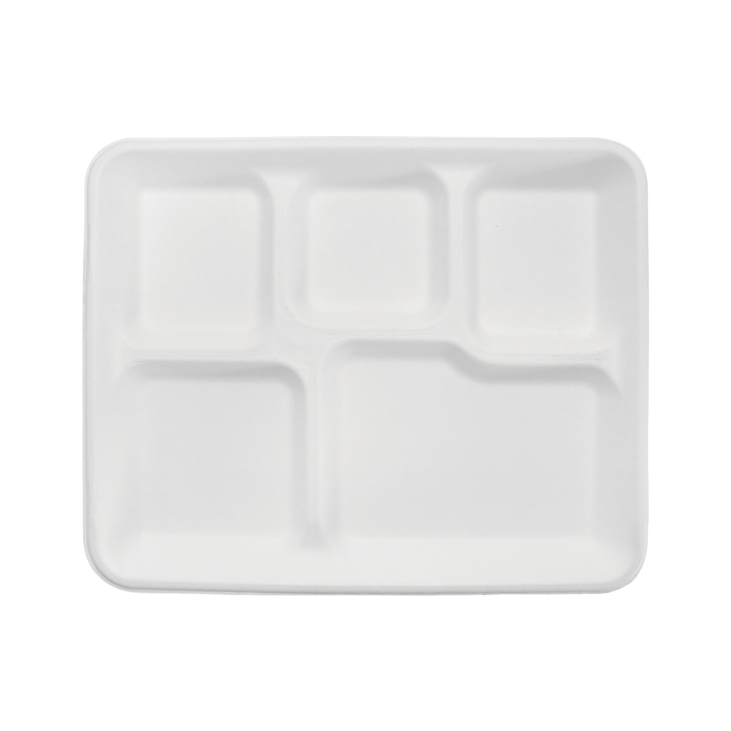 Karat Earth Karat Earth 10 x 8 Fiber Tray | 5-Compartment | PFAS-Free (400 pcs/case)