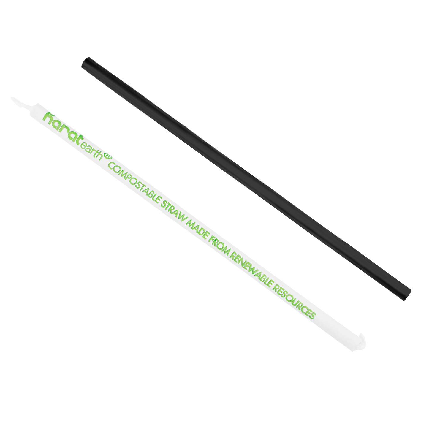 Karat Earth PLA Giant 8.75" Straw | Wrapped | Black