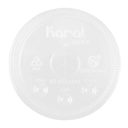 104-Series Lid | Karat Earth PLA Lid for 32oz Cold Cup
