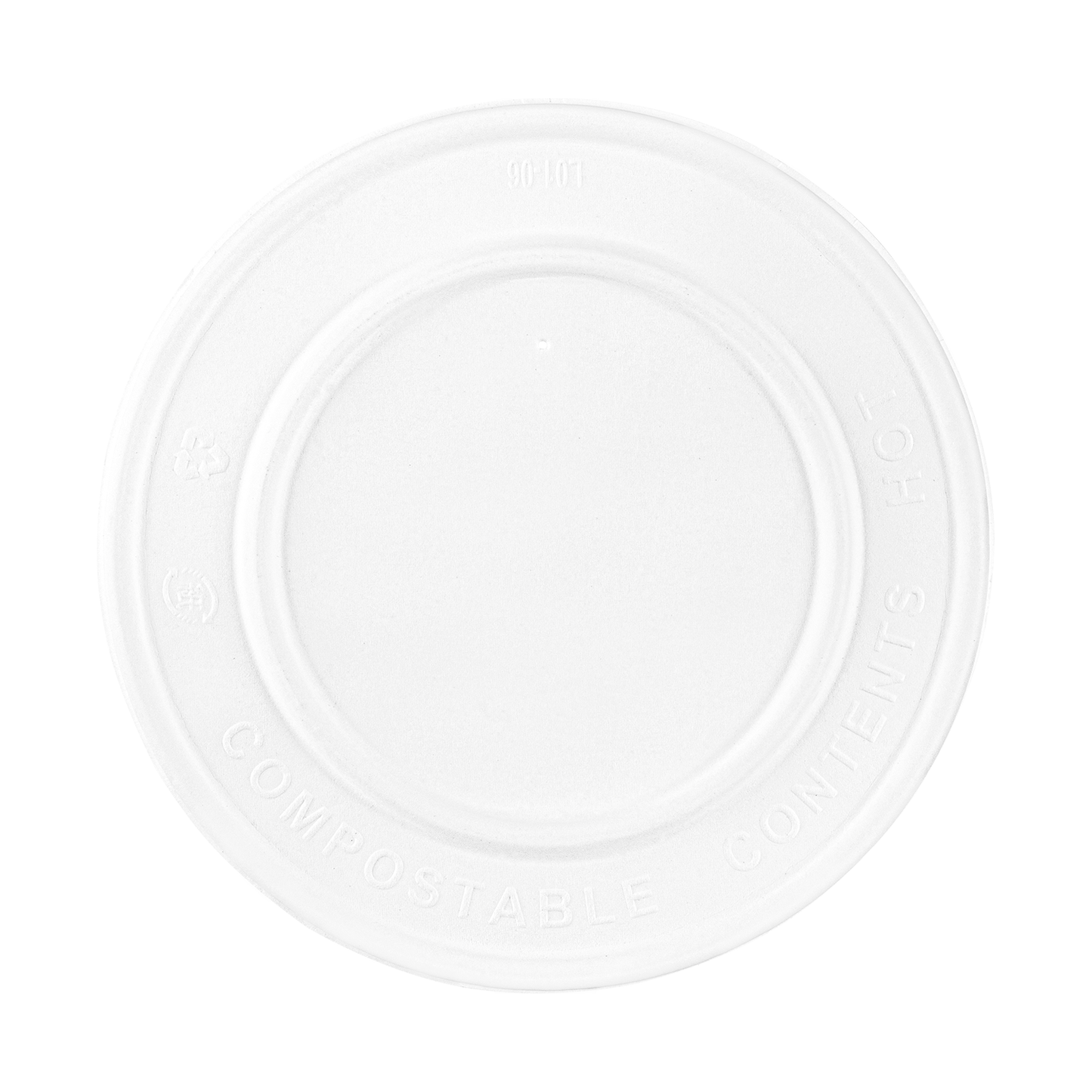 127-Series Lid | Karat Earth Compostable Paper Flat lid for 20oz Paper Food Container