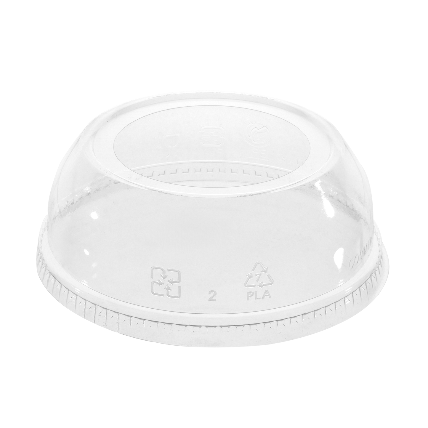 98-Series Lid | Karat Earth Dome Lid for 12-24oz PLA cup - Wide Opening
