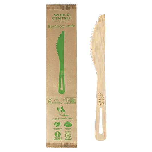World Centric 6.7” Bamboo Knife, Wrapped | 750/cs