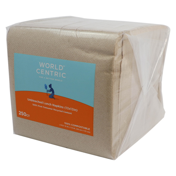World Centric Lunch Napkins, 6.5 in Square (2-ply) | 4500/cs
