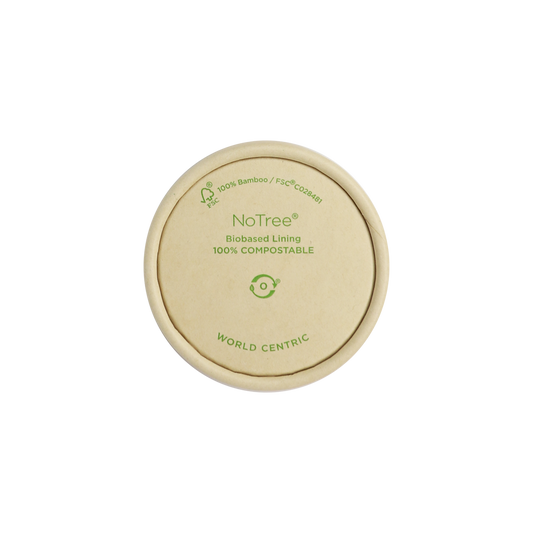 World Centric 26-Series Lid - Paper - 2 oz Paper Portion Cup and 4oz Hot Cup| 1000/cs