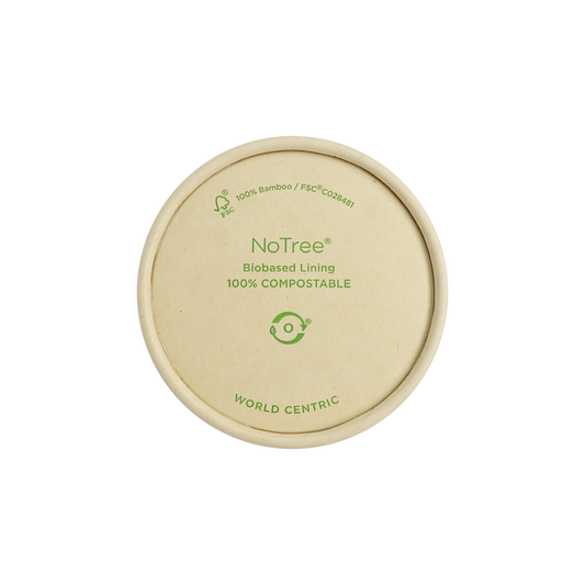 World Centric 4 oz NoTree Paper Portion Cup  | 46-Series | 1000/cs