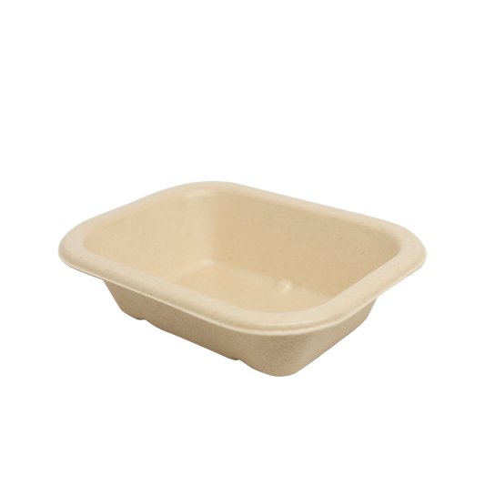 World Centric 5.25x4x1.38” (8 oz) Fiber Container, Laminated (no lid) | 1200/cs
