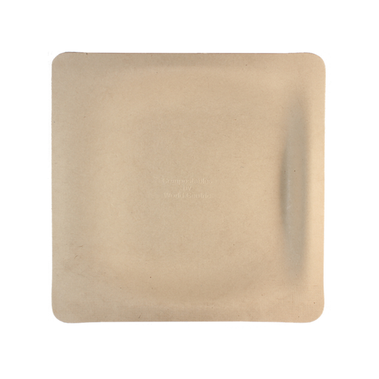 World Centric 7" Fiber Square Plate | 1000/cs