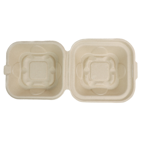 World Centric 8x8x3" Fiber Clamshell | 300/cs