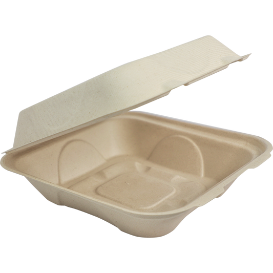 World Centric 9x9x3" Fiber Clamshell | 300/cs
