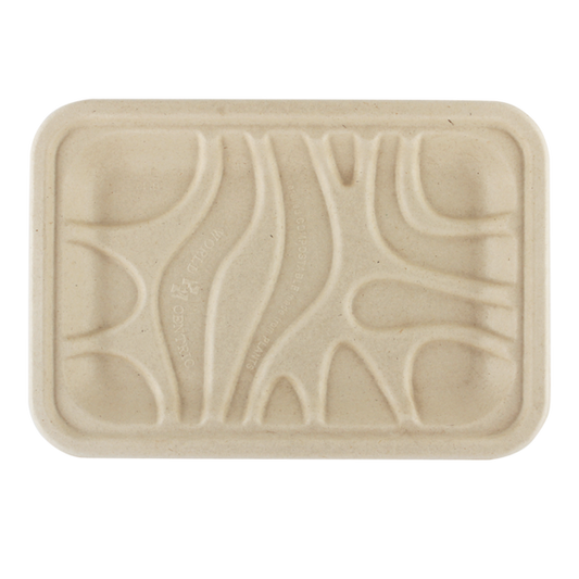 World Centric 8.2x5.7x.6” 2S Fiber Tray, Laminated | 500/cs