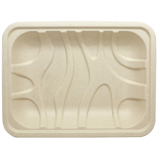 World Centric 8.6x6.5x1.25” 3P Fiber Tray | 450/cs