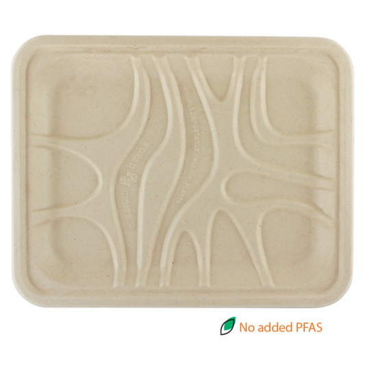 World Centric 9.1x7.2x.7” 4S Fiber Tray, Laminated | 500/cs