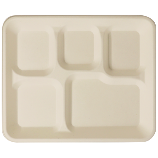World Centric 5-Compartment Fiber Plate | 400/cs