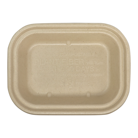 World Centric 8x6x1.5" (17 oz) Fiber Container  | 220-Series | 400/cs