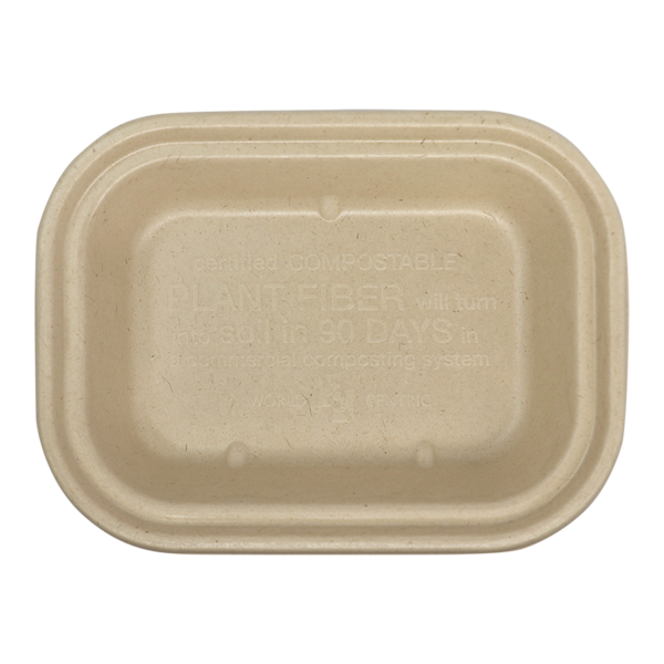 World Centric 8x6x1.5" (17 oz) Fiber Container, Laminated  | 220-Series | 400/cs
