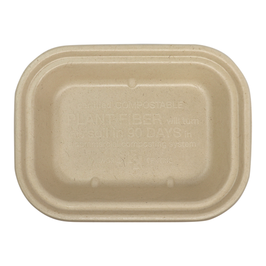 World Centric 8x6x1.5" (17 oz) Fiber Container, Laminated  | 220-Series | 400/cs
