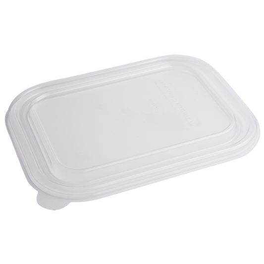 World Centric 215-Series Lid - Clear - 10x7.5" Container, Clear | 400/cs