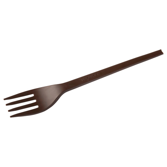 Vegware Veridian™ 6.5in compostable CPLA fork brown | 1000/cs