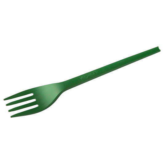 Vegware Veridian™ 6.5in compostable CPLA fork green | 1000/cs