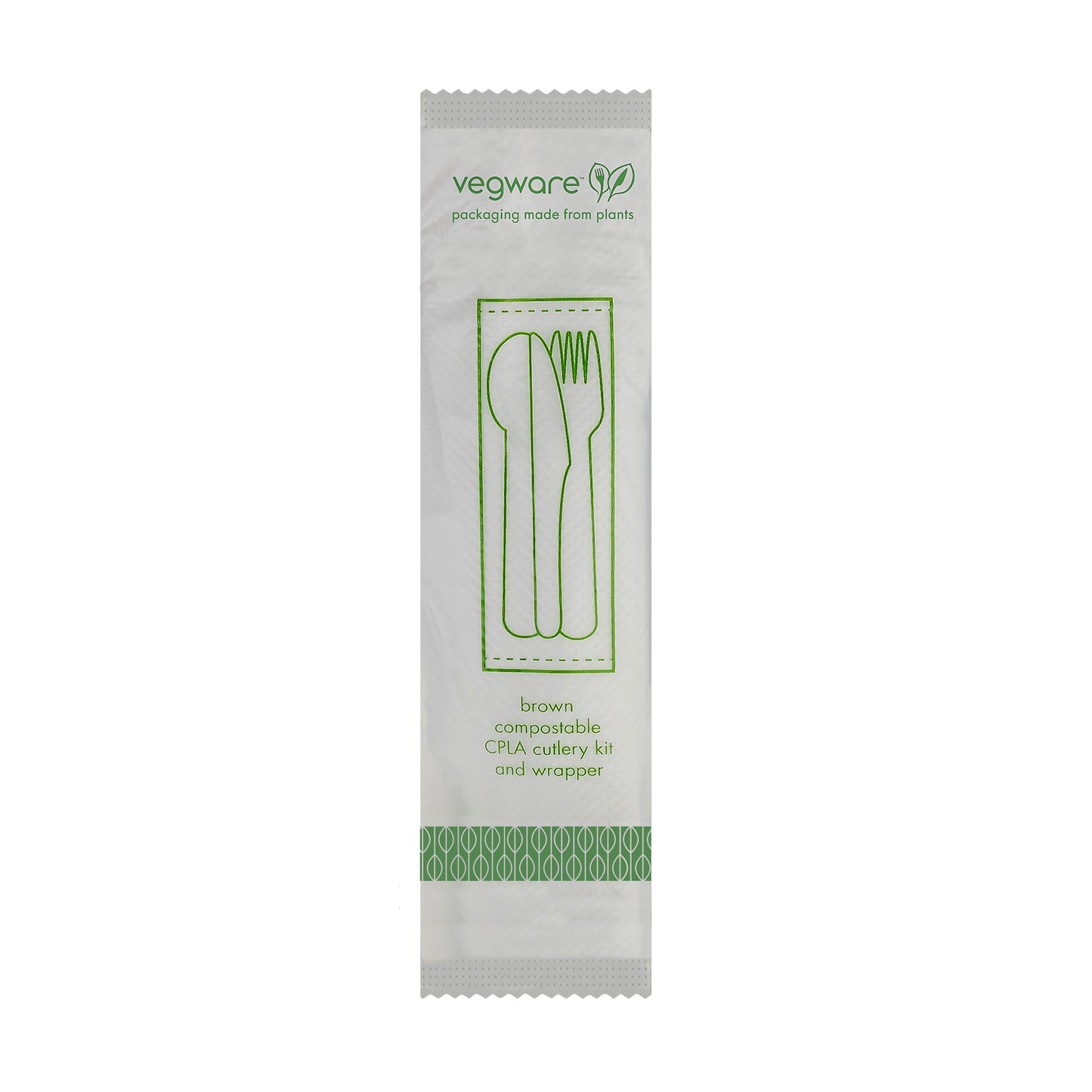 Vegware Veridian™ Compostable CPLA cutlery kit brown | 250/cs