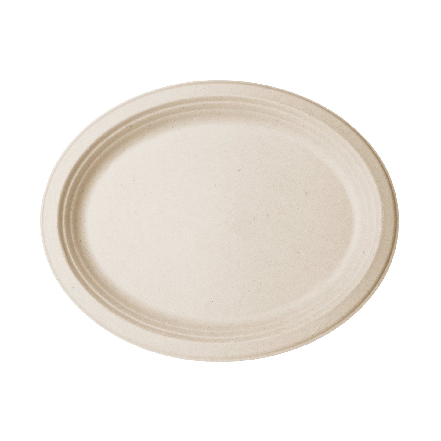 Vegware Nourish 7in x 10in Oval Platter, Natural Molded Fiber | 500/cs