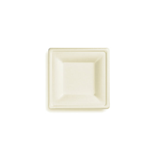 Vegware Nourish 6in Square Plate, Natural Molded Fiber | 500/cs