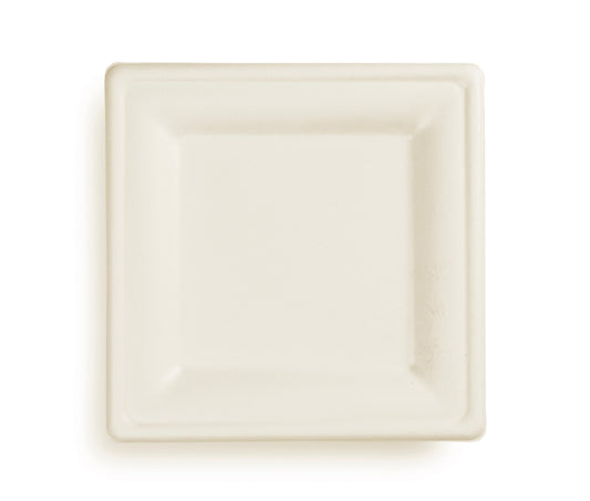Vegware Nourish 10in Square Plate, Natural Molded Fiber | 500/cs