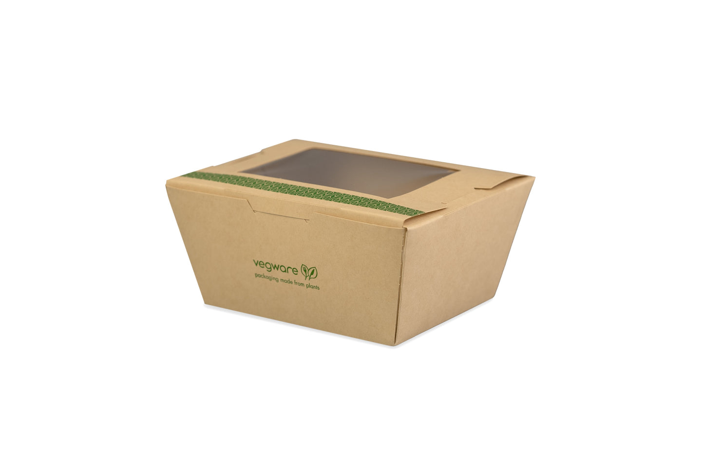 Vegware Compostable 26oz Windowed Food Box #1, FSC Mix Credit SA-COC-013255 | 200/cs