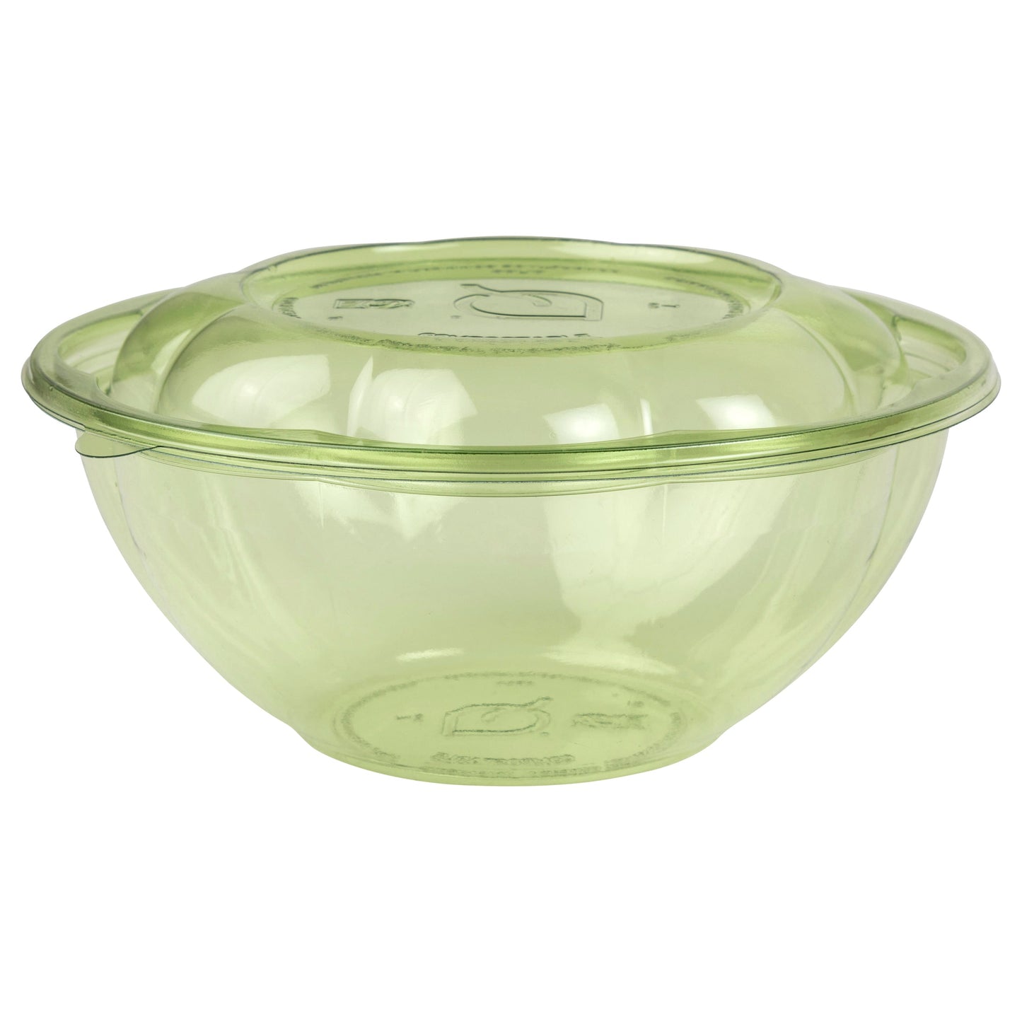 Vegware Veridian™ 24oz PLA Petal Salad Bowl w/ Lid green | 150/cs