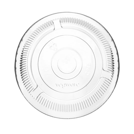Vegware PLA flat lid straw-slot | 96V-Series | 1000/cs